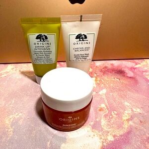 Origins 3 piece skincare travel size